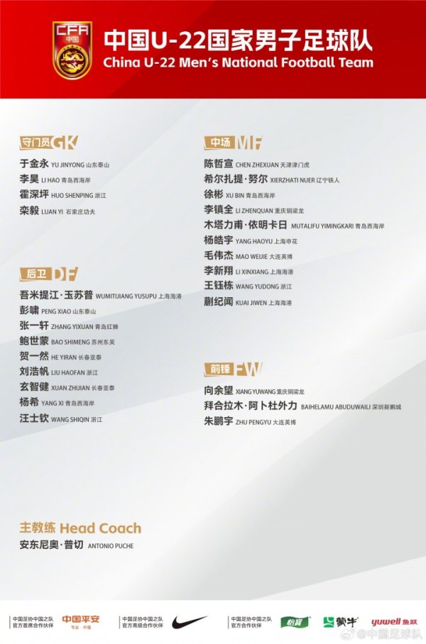 北青：U22国足将对球员躯壳景色测评 不摒除补充征召其他球员
